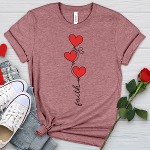 Faith Heart Balloons Heathered Tee