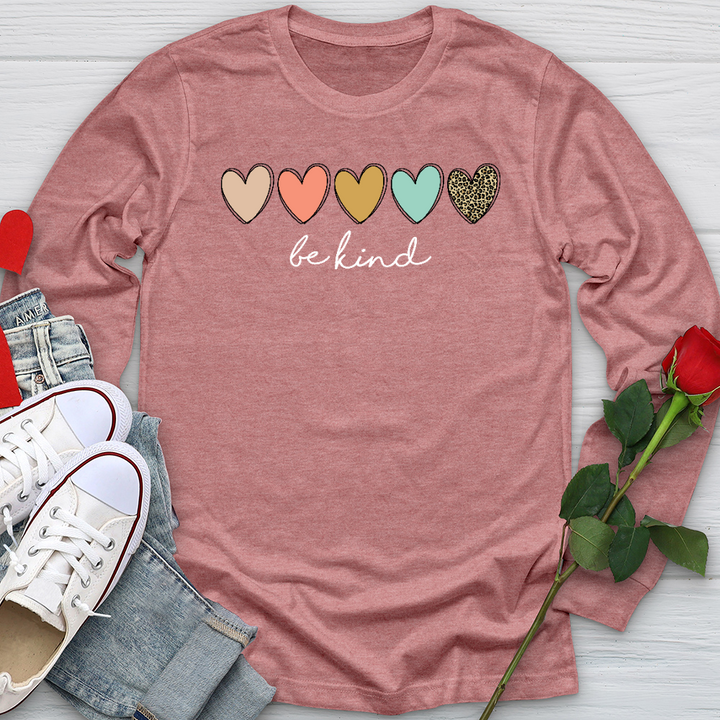 Be Kind Hearts Long Sleeve Tee