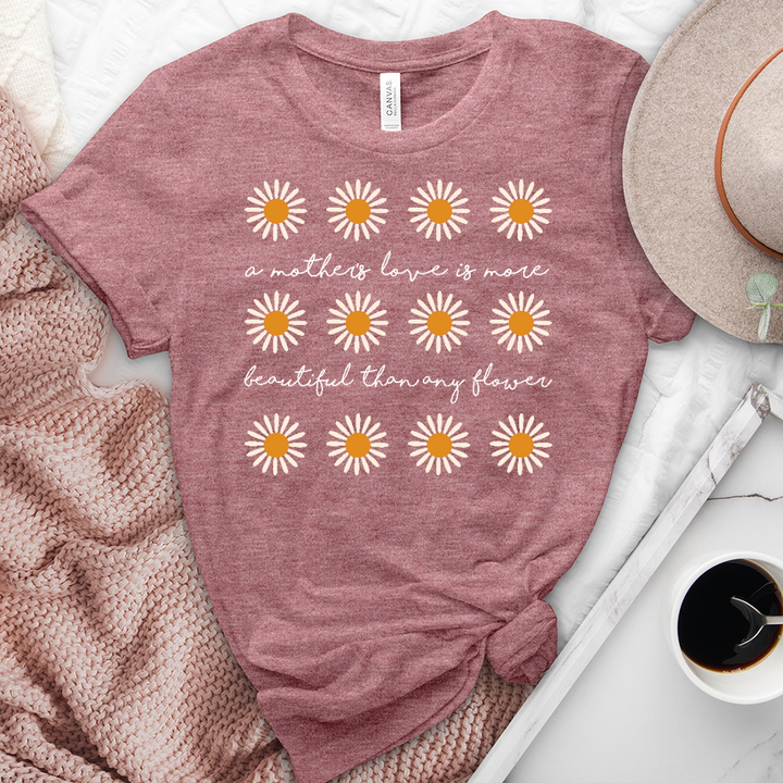 A Mothers Love Daisy Pattern Heathered Tee