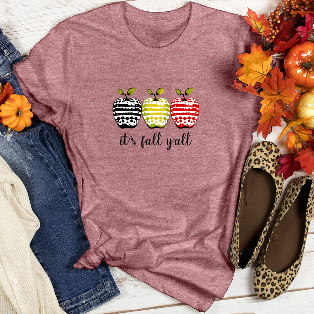 Vintage Apple Festival Polka Dot Trio Heathered Tee