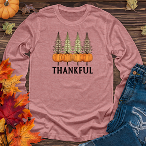 Retro Harvest Trio Pine Trees Long Sleeve Tee