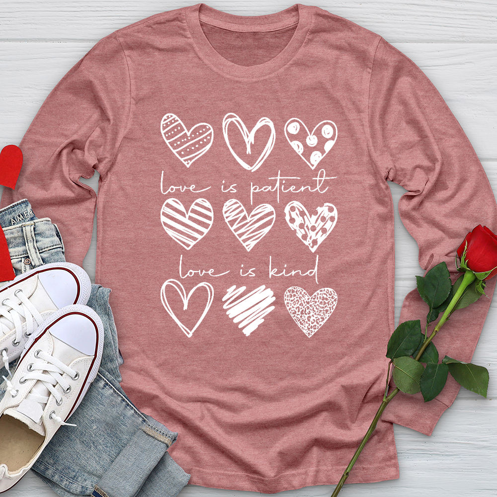 Heart Pattern Long Sleeve Tee