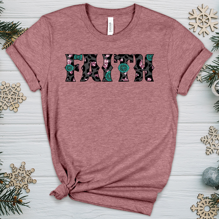 Faith Leopard P4 Heathered Tee