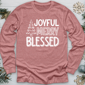 Joyful Merry Blessed Long Sleeve Tee