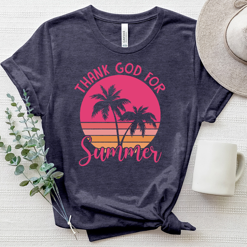 Thank God For Summer Heathered Tee