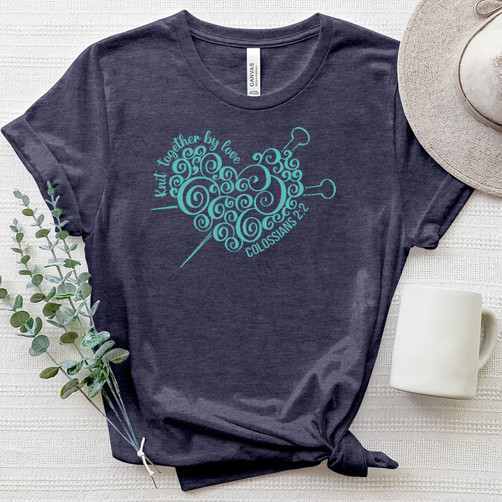 Knit Together Heart Heathered Tee