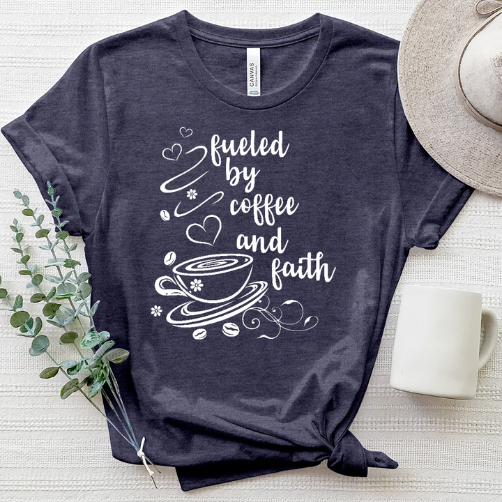 Coffee and Faith Abstract Heathered Tee