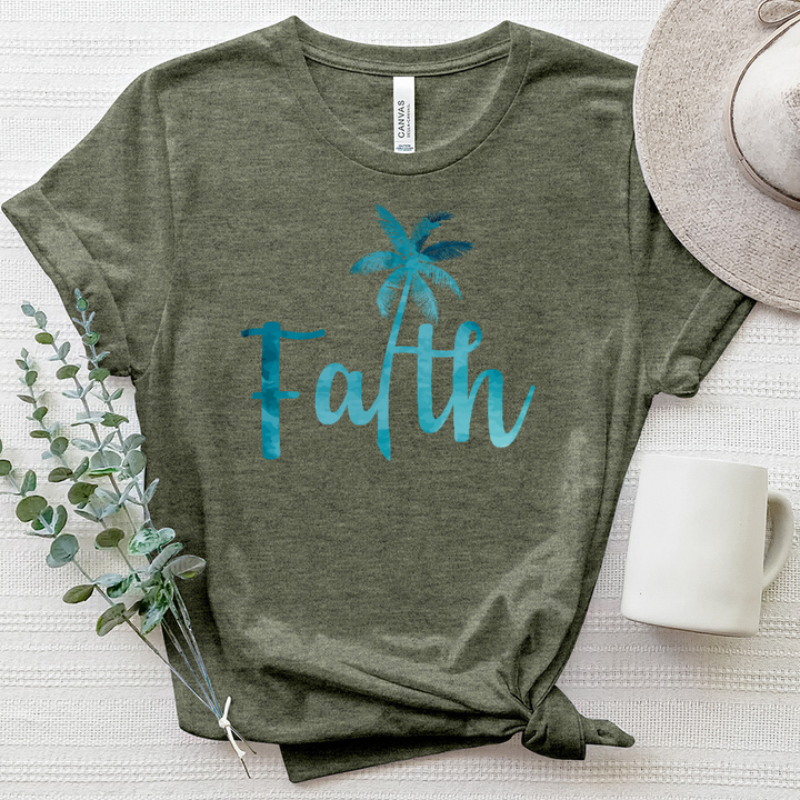 Faith Palm Heathered Tee