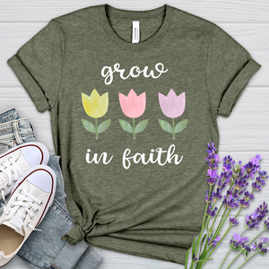 Grow In Faith Heathered Tee