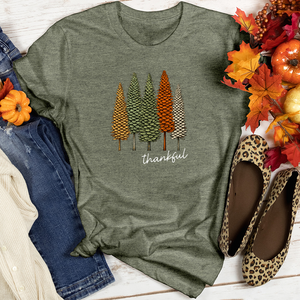 Retro Classic Trio Pine Trees Heathered Tee