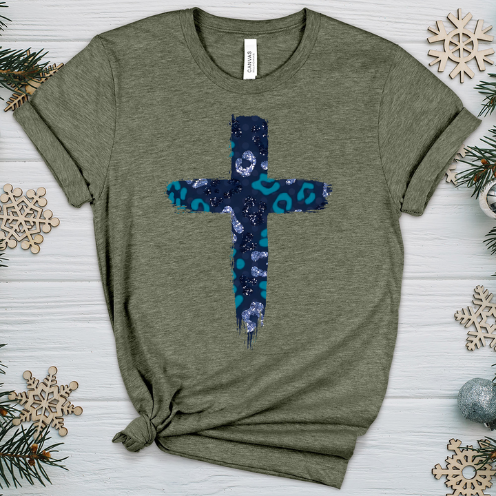 Leopard Cross V5 Heathered Tee