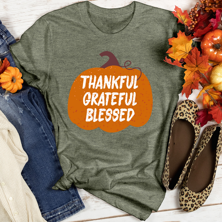 TGB Autumn Pumpkin Scene Heathered Tee