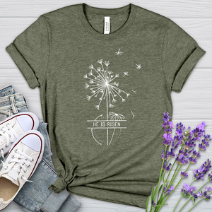 He Is Risen Dandelion Heathered Tee