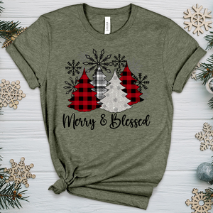 Merrry & Blessed Heathered Tee