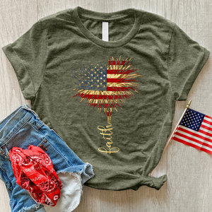 Faith Heart Fireworks Tee