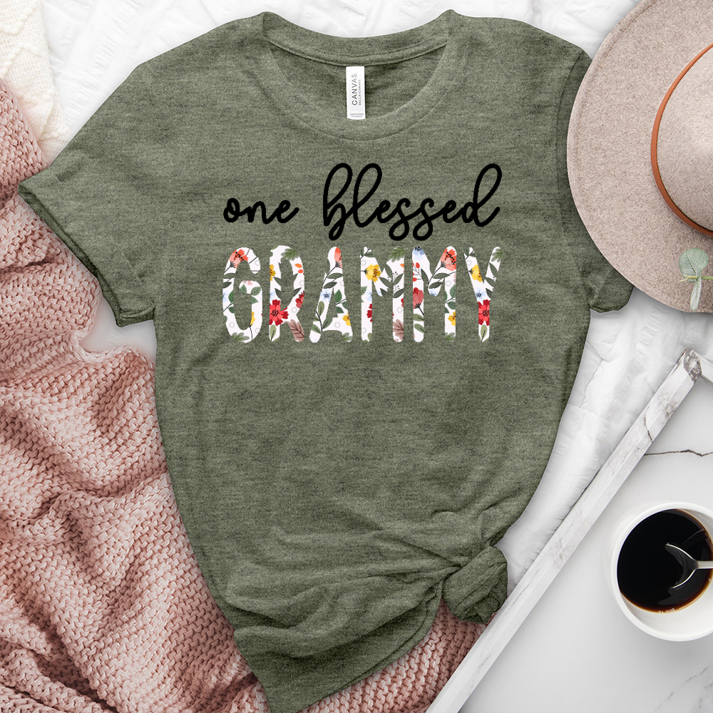 One Blessed Grammy Heathered Tee