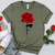 Red Love Rose Heathered Tee