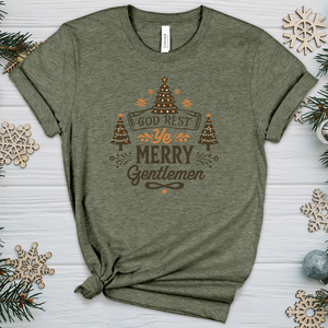 God Rest Ye Merry Gentlemen Heathered Tee