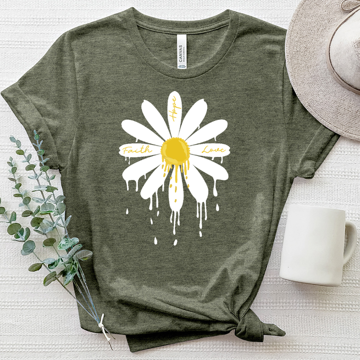 Daisy Drip Heathered Tee