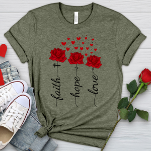 Loved Floating Hearts Heathered Tee