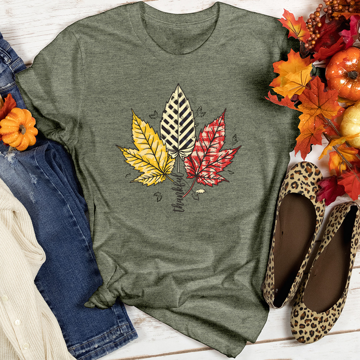 Vintage Harvest Leaf Ensemble Heathered Tee