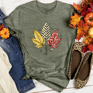 Vintage Harvest Leaf Ensemble Heathered Tee