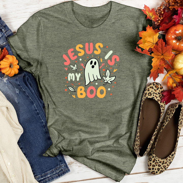 Jesus is boo Heathered Tee