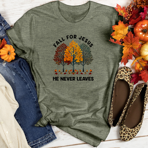 Retro Fall Forest Trio Heathered Tee