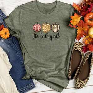 It's Fall Y'all Apple Cider Heathered Tee