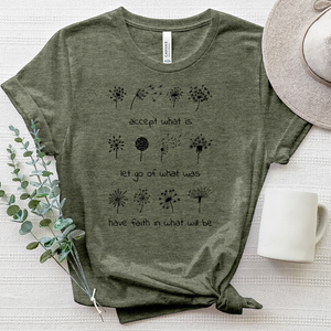 Accept What Is Dandelion Heathered Tee