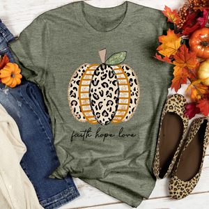 FHL Leopard Gold Pumpkin Heathered Tee