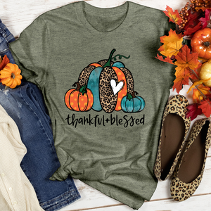 Leopard Pumpkin Heathered Tee