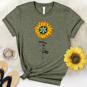 Faith Star Sunflower Heathered Tee