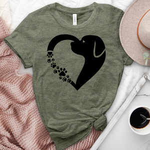 I Heart Dog Tee Heathered Tee