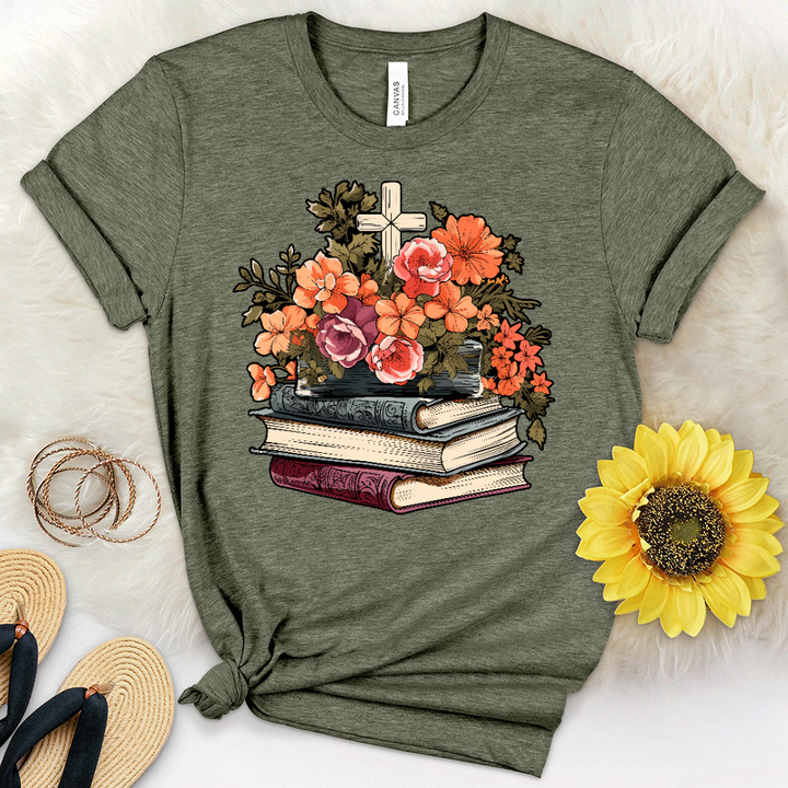 Books & Faith Heathered Tee