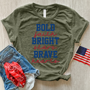 Bold Faith Bright Stars Heathered Tee