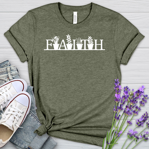 Faith Garden Letters Heathered Tee