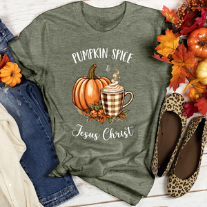 Pumpkin Spice & Jesus Heathered Tee