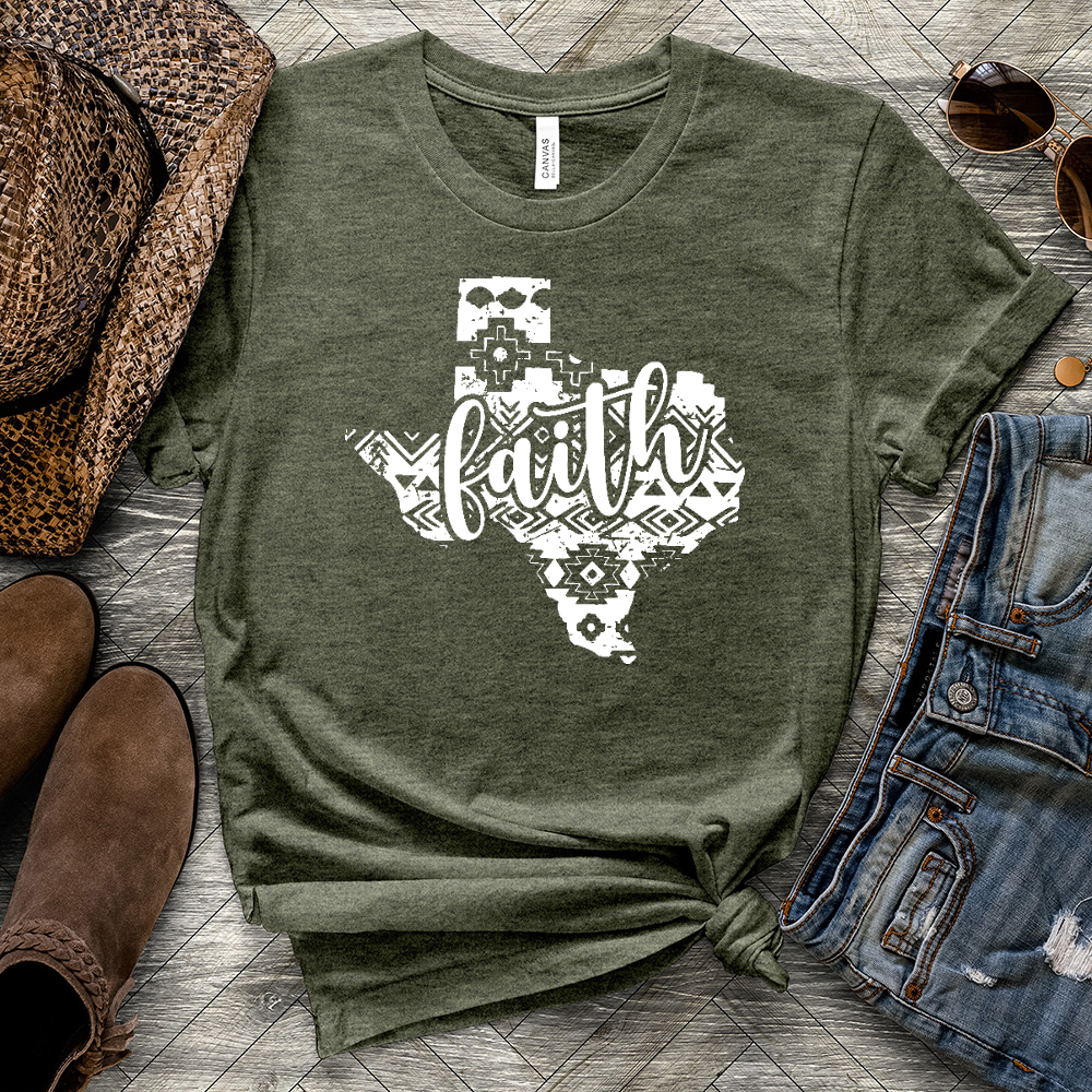 Texas Faith Mosaic Heathered Tee