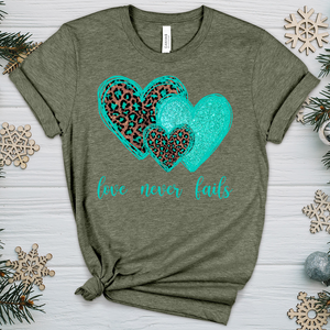 Love Never Fails V2 Heathered Tee