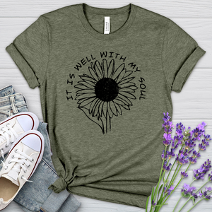 It Is Well Sunflower Heathered Tee