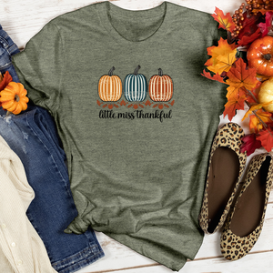 Vintage Pumpkin Stripe Trio Heathered Tee