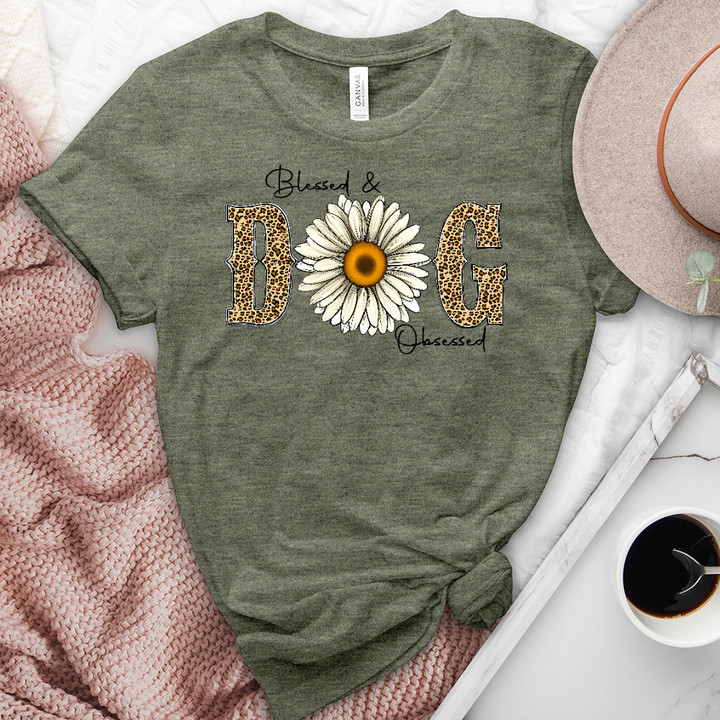 Blessed & Dog Obsessed Heathered Tee