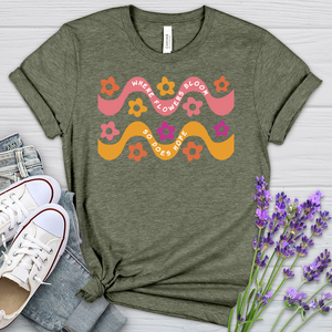 Where Flowers Bloom Daisy Pattern Heathered Tee