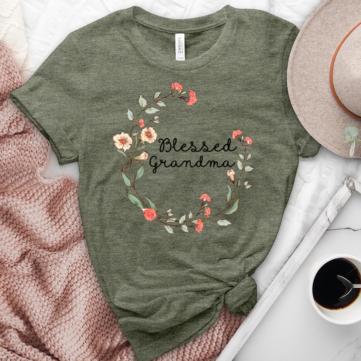 Blessed Grandma Spring Heathered Tee