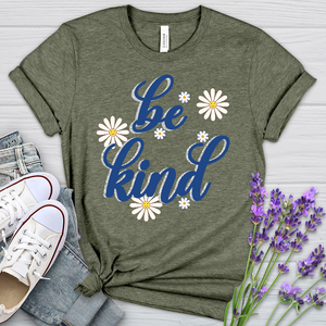 Be Kind Happy Daisies Heathered Tee