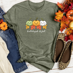 Pastel Pumpkin Trio Heathered Tee