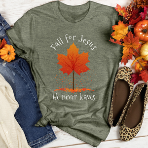 Falling Maple Leaves Heathered Tee