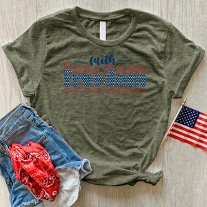 Faith & Freedom Heathered Tee