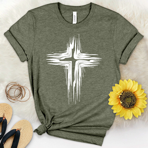 Cross Heathered Tee